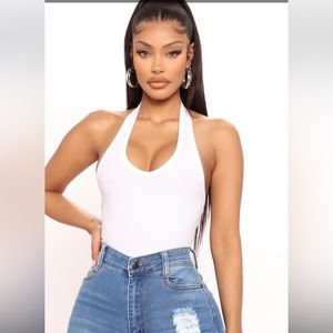 White Halter Top Fashion Nova